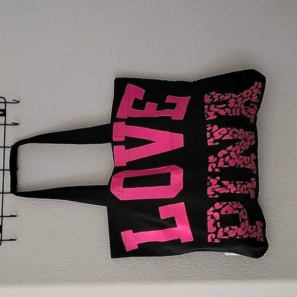 Pink.. hot pink and black leopard  print tote bag - Picture 1 of 5